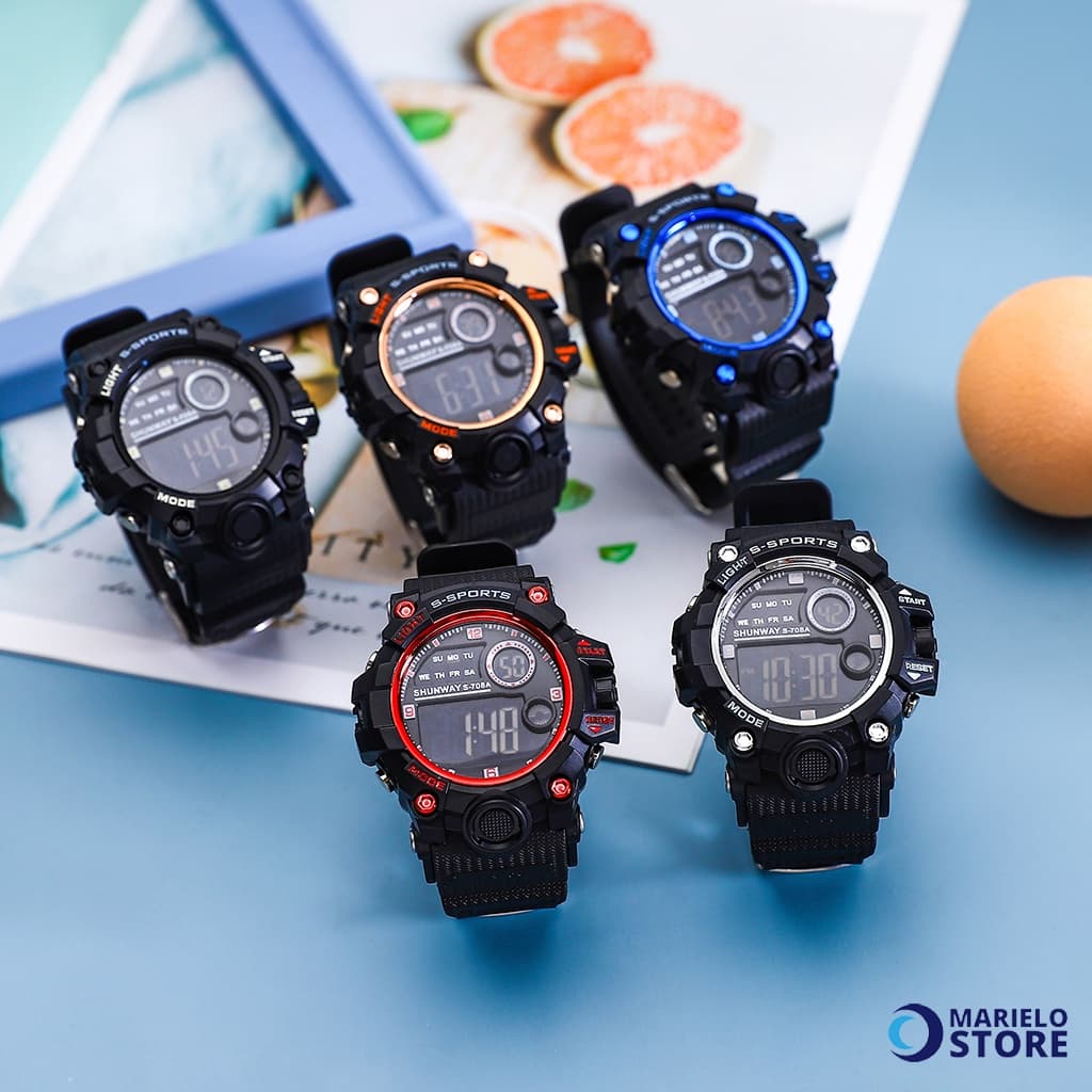 Relógios Masculinos Digital Luxo Atacado Led Esportivas Prova Da água de Cronômetro Originais S-708A