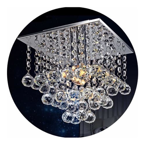 Lustre Plafon De Cristal Legítimo Camadas Para Sala/quarto