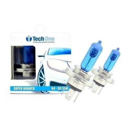 Par Lampadas H4 Super Brancas 8500k Efeito Xenon (par) Techone