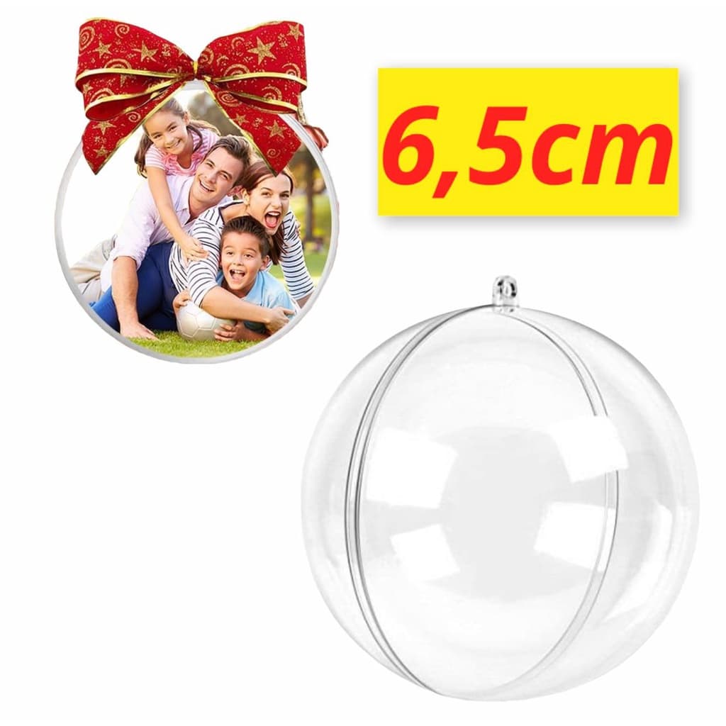 100 Unid. Esferas - Bola Acrílico - Arvore de Natal - Esfera Acrílico - Enfeite - Bola para Personalizar