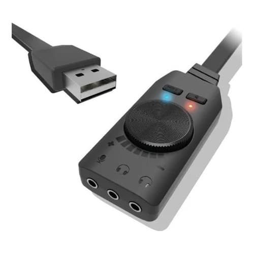 Placa De Som Usb 7.1 Virtual Gs3 - 3.5mm Headset Pc Notebook