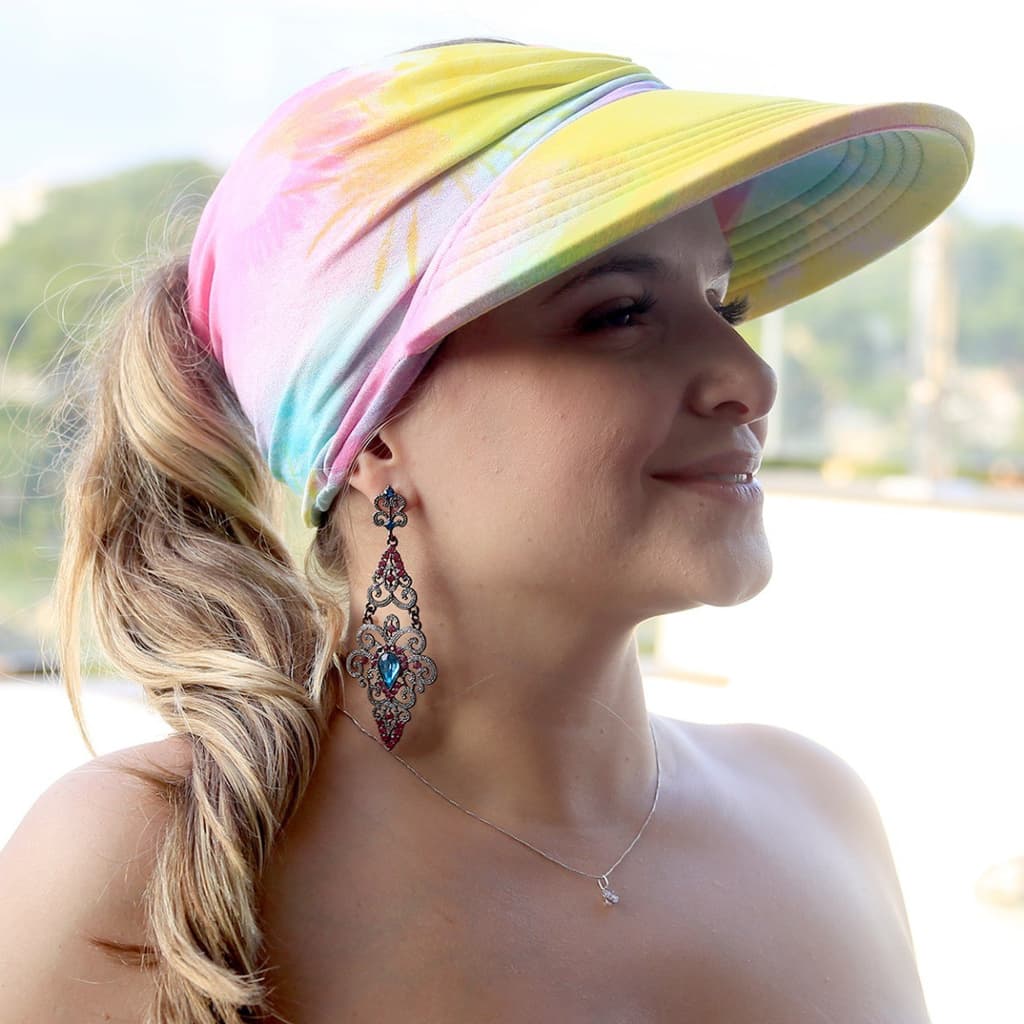 Viseira Bandana Turbante Tie Dye ( Tai Dai ) Pronta Entrega REF:0477