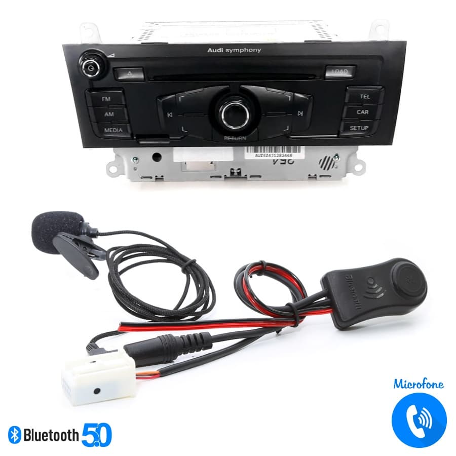 Adaptador Bluetooth Audi Symphony A4 A5 Q5 com Atendimento de Chamadas