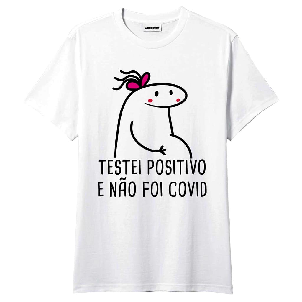 Camiseta Flork Grávida Testei Positivo Engraçada Promoção
