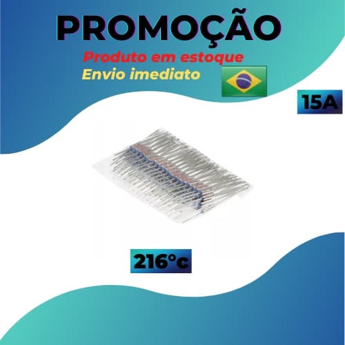 Fusível Térmico – 216ºc, 15a. 250v kit 5 unid