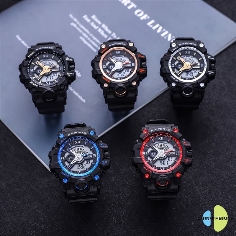 Relógio digital masculino para cronógrafo à prova d'água com tela LED