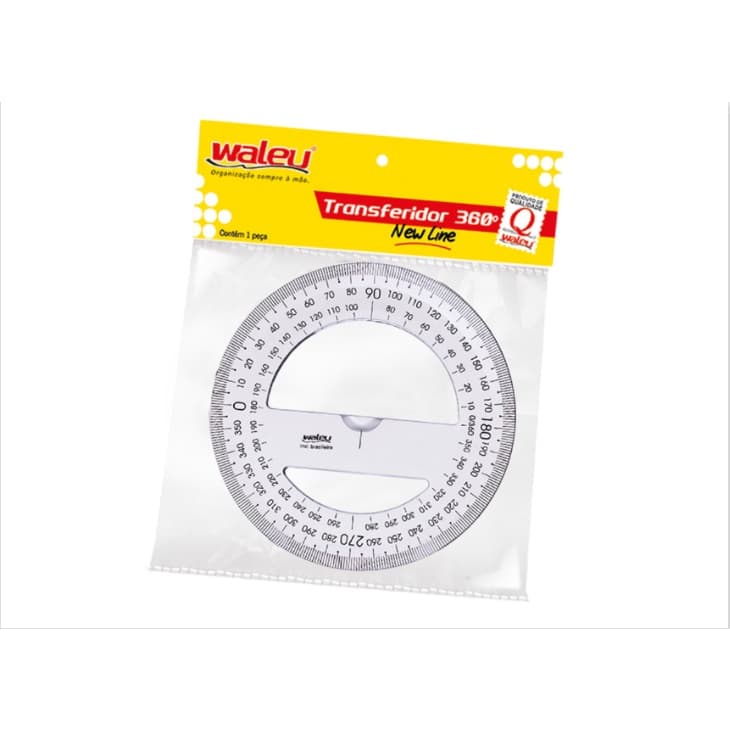 Transferidor 360° Waleu - Cristal