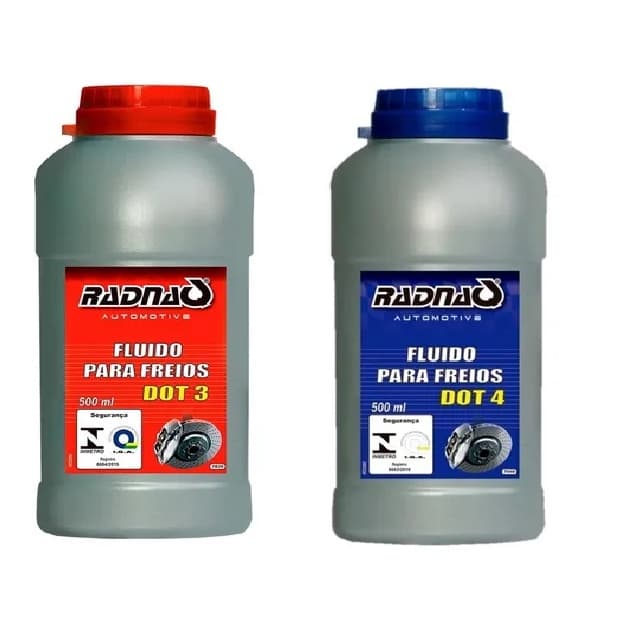 Fluido De Freio Dot 3 - Dot 4 Radnaq Original Oleo de freio 500ml