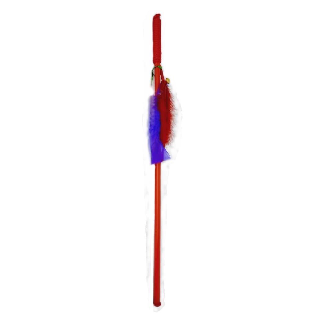 Brinquedo para Gato Varinha de Pesca Com Pena e Guizo Colors Unidade