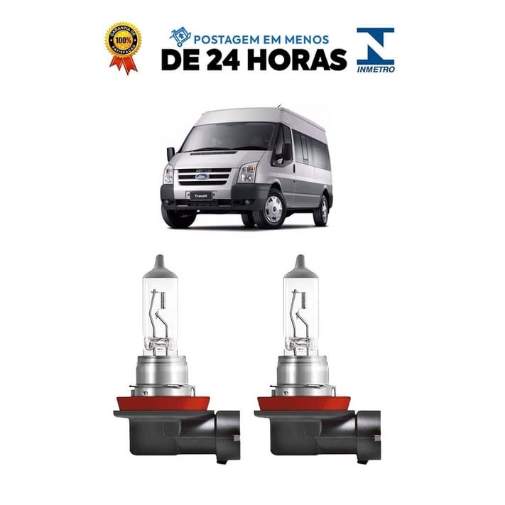Par Lampada Farol de Milha Transit 2009 2010 2011 2012 2013 2014 H11