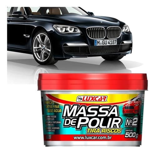 Massa De Polir Carro Tira Riscos Pasta N2 Extra Fina 500g Cera Luxcar