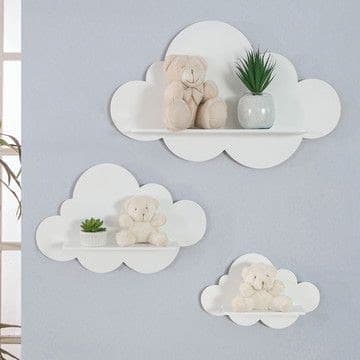 Trio de Prateleira Nuvem quarto infantil mdf