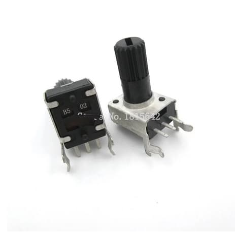 Potenciômetro vertical rv09, 100k ou 10 k resistor ajustável de 3 pinos com vedação variável