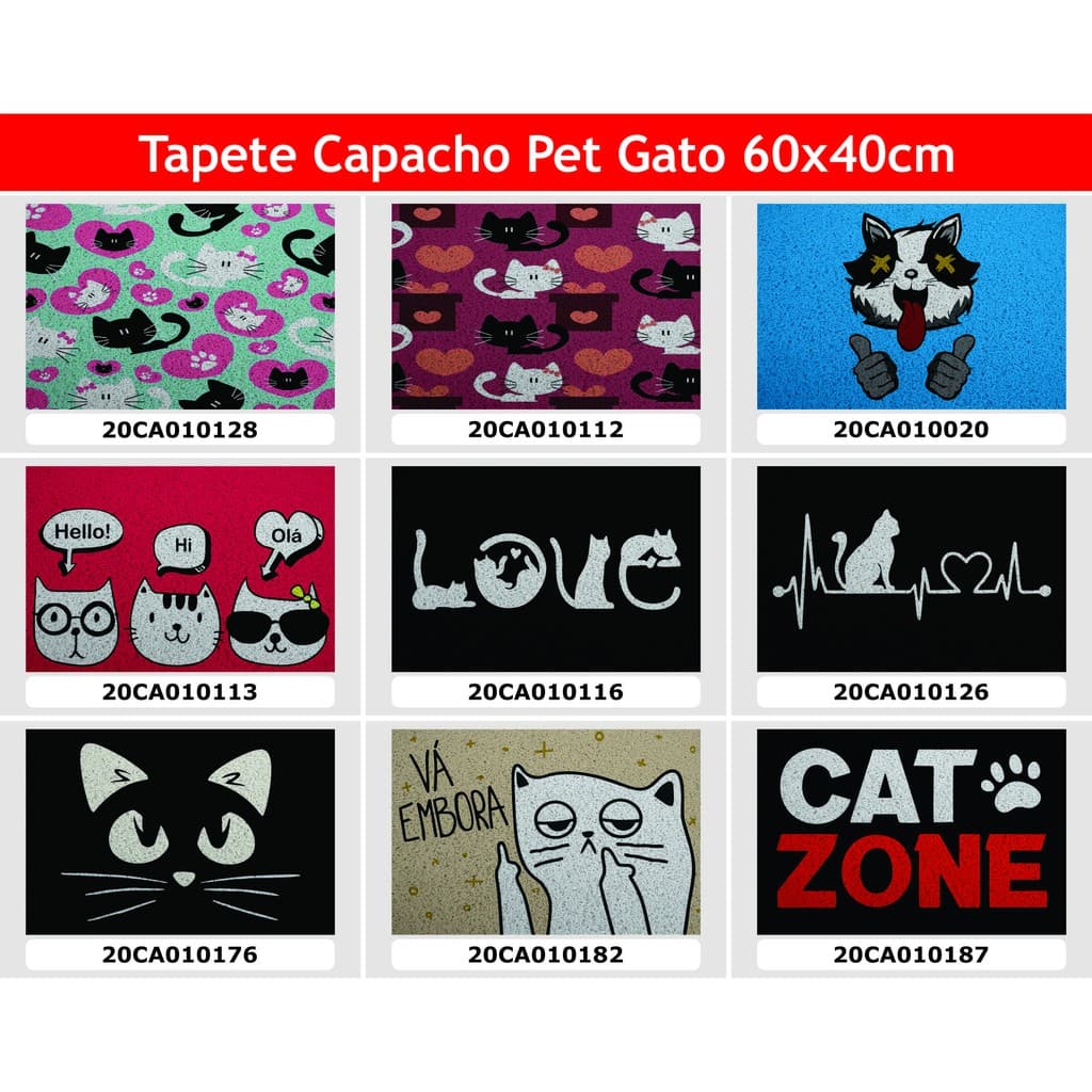 Tapete Capacho Divertido Pet 60x40 cm -