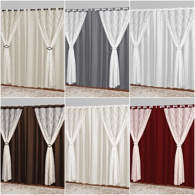 Cortina de Renda em Oferta 3,00x2,50 Tecido Grande Marrocos