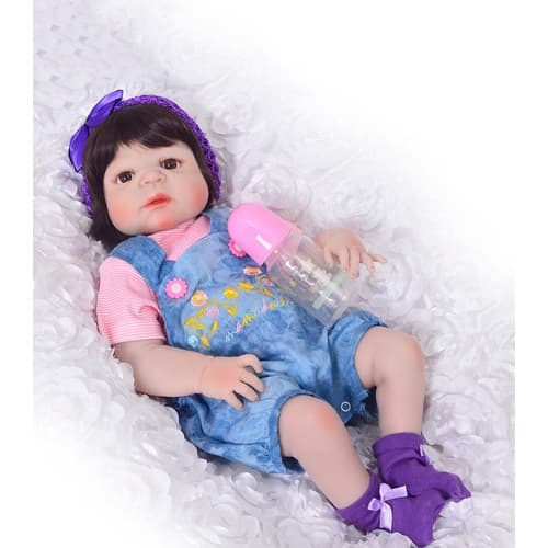 Bebê Reborn Bia 100% Em Silicone Linda 55cm Barato Realista