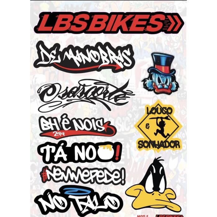 Cartela de Adesivo Mod 1