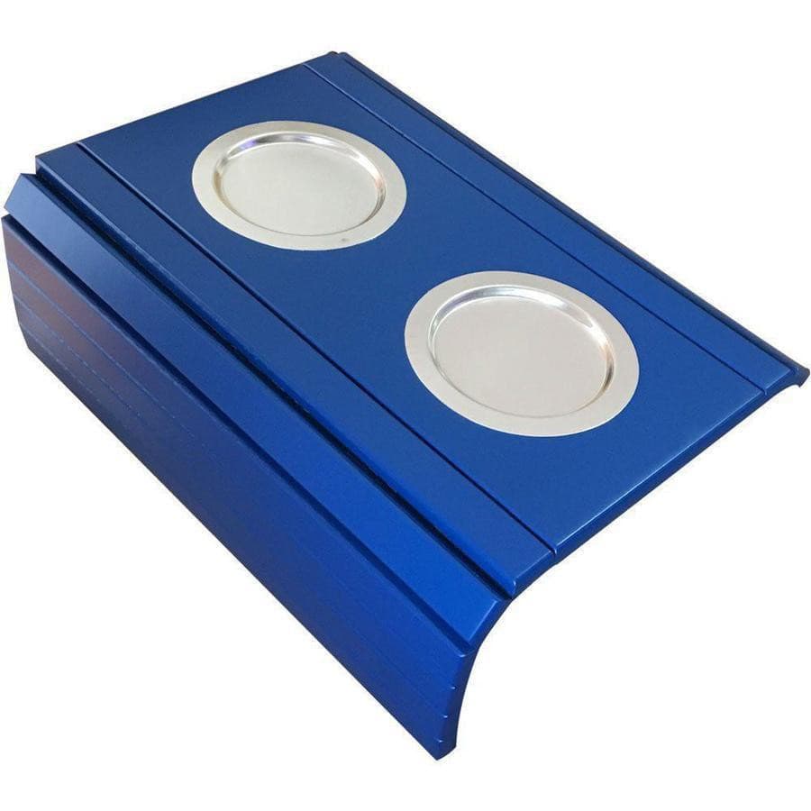 Esteira De Braço De Sofá Azul Bic Com Porta Copos De Alumínio.