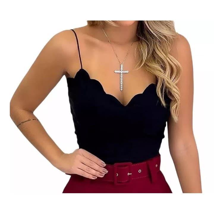 Blusa Blusinha Nuvem Feminina Básico Regata Casual Alcinha Com Bojo Moda Verão