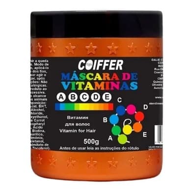 Máscara De Vitaminas Coiffer 500g Prevenir a queda e a quebra dos fios