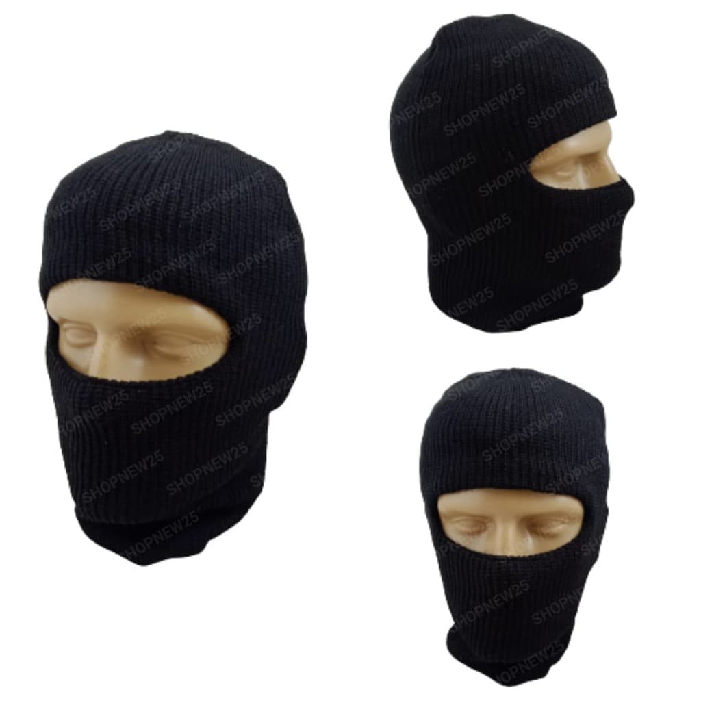 Touca Gorro Capuz Ninja Motoqueiro proteção frio intenso de Lã Acrílica