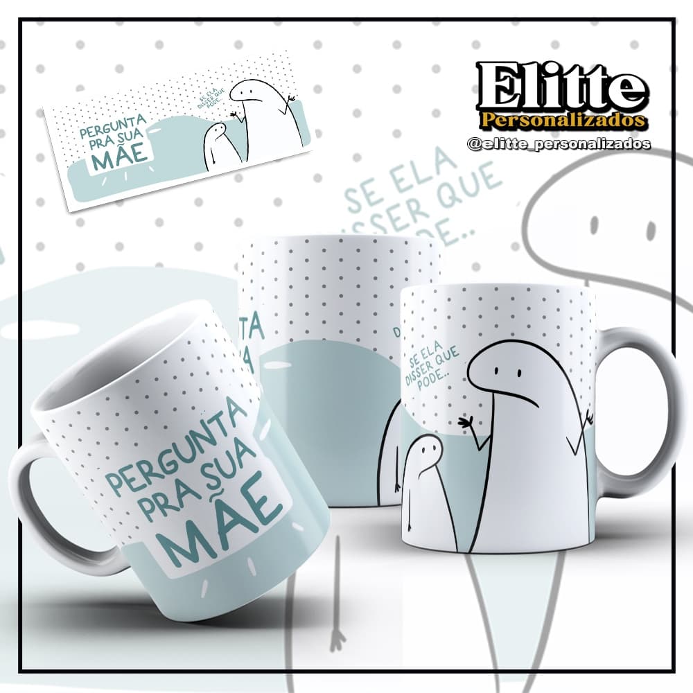 Caneca FLORK PERSONALIZADA DIA DOS PAIS -  FELIZ DIA DO "PERGUNTA PRA SUA MÃE!"