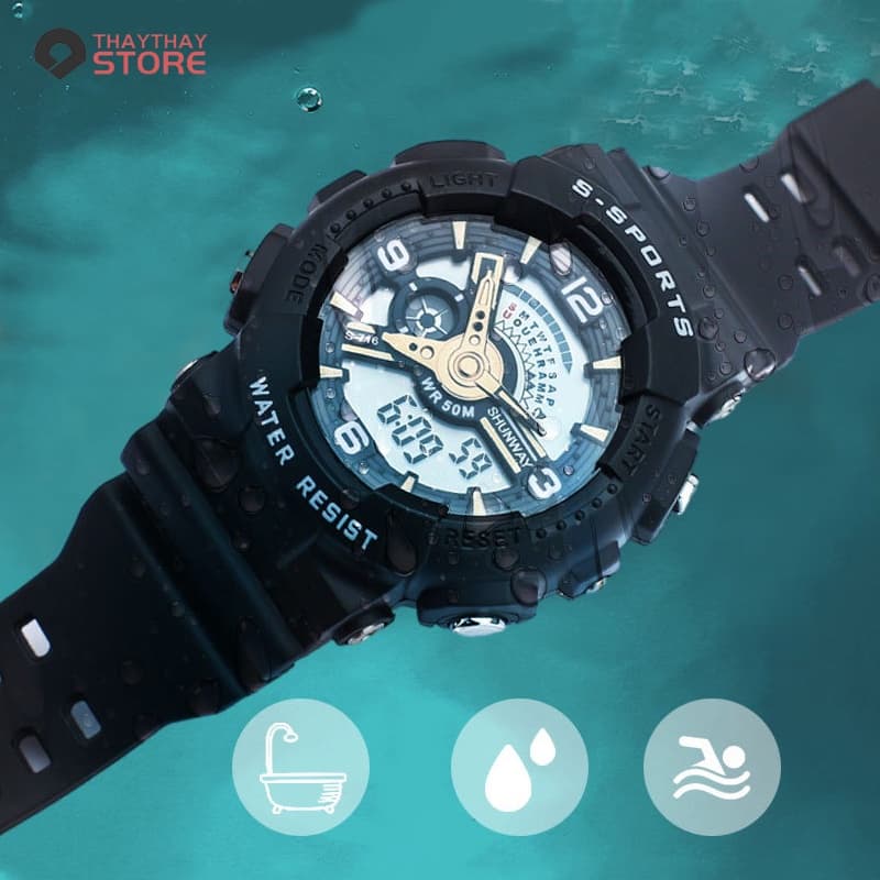 Relogio Relógio Masculinos Digital Luxo Atacado Led Esportivas Prova Da água de Cronômetro Originais S-716