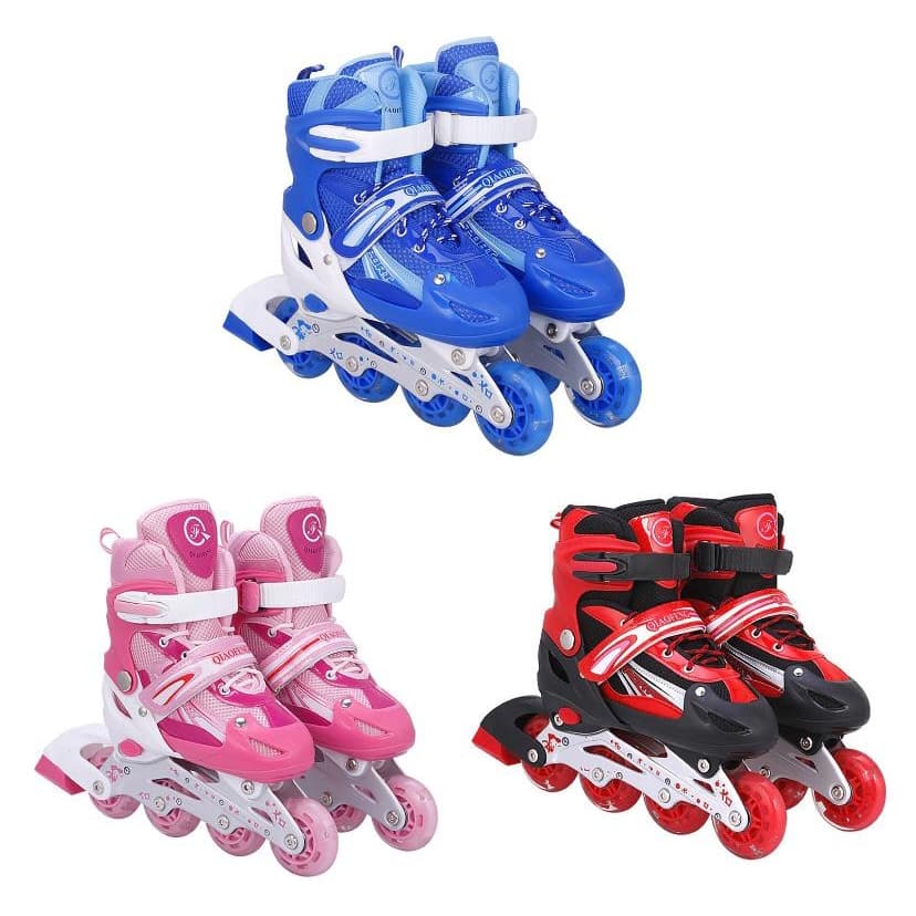 Patins Infantil In Line  4 Rodas com Led  Patinacao Melhor Preço