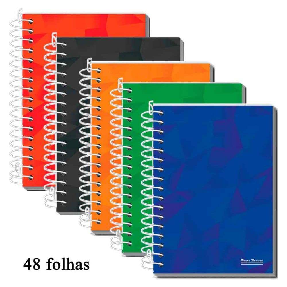 Kit 20 Caderno Caderneta De Anotações Espiral 48 Folhas Atacado