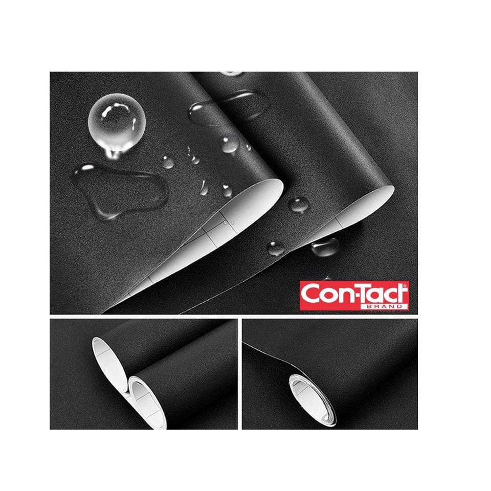Papel Contact Preto Fosco Adesivo Vinilico Lavável largura 45cm