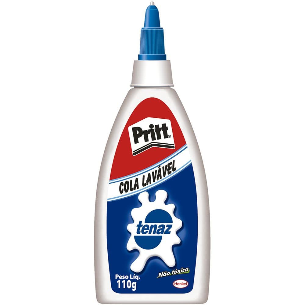 Cola Branca 110g Lavável TENAZ Papelaria Material Escolar Cola Tenaz Cola Branca Líquida