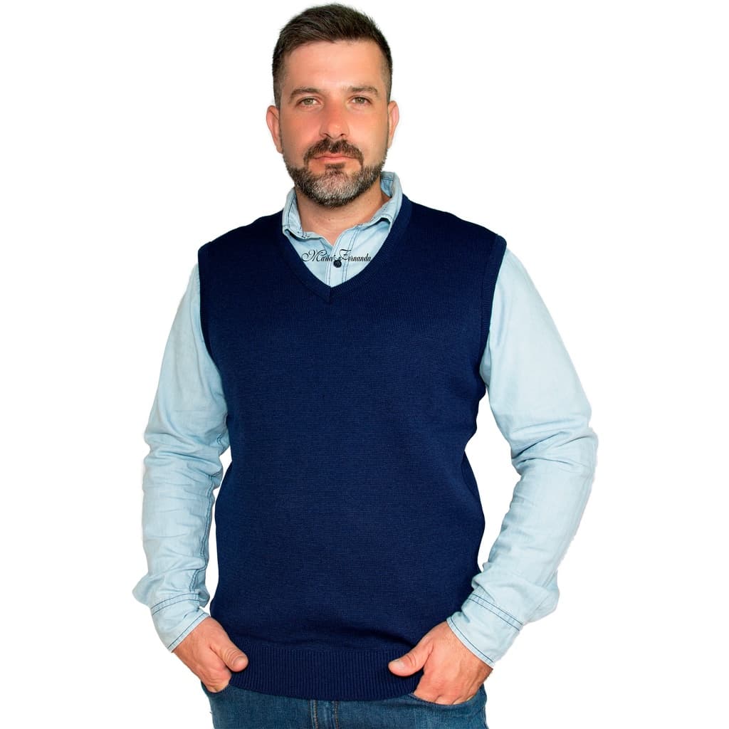 Colete masculino em lã pullover tricô Colete Social Slim Masculino cl duravel