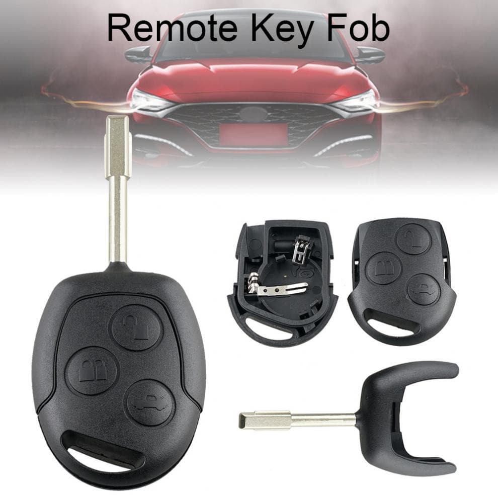 3 Botões Chave De Remota De Carro Com Lâmina FO21 Para Ford Mondeo/Fiesta/Focus/KA/Transit 2002-2012
