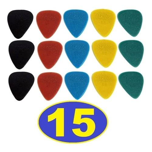 Palheta Nylon  0.53mm Izzo Cores Mista Kit Com 15