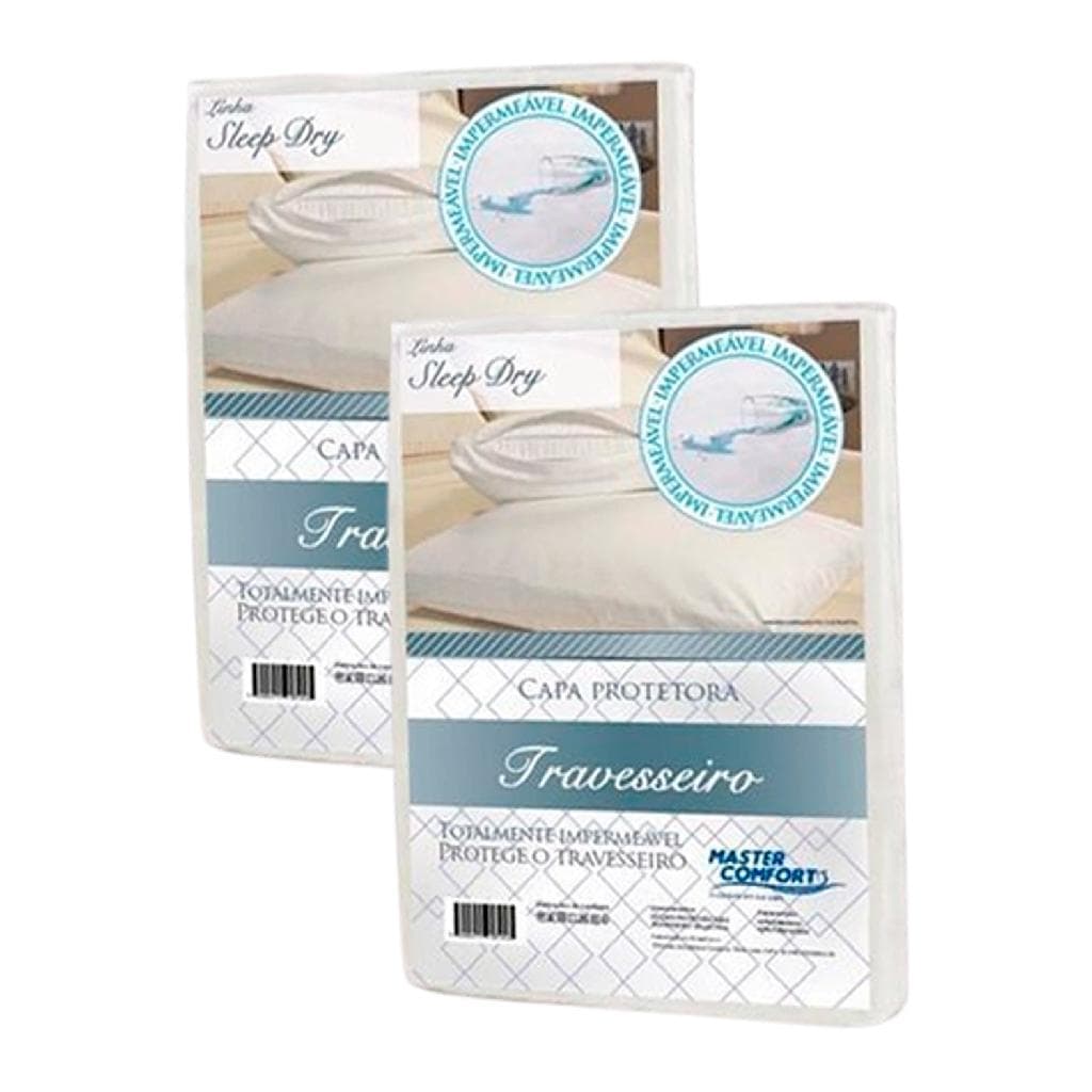 Capa de Travesseiro Protetora Sleep Dry Impermeável 2 Peças