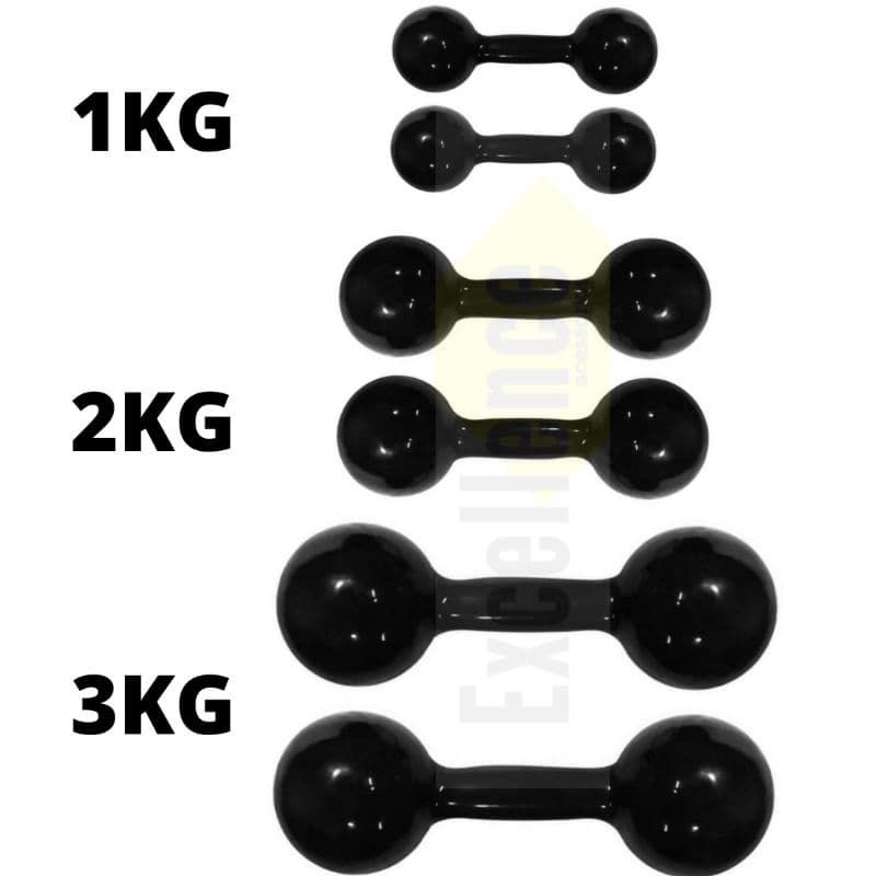 Halter  pares de 1kg, 2kg e 3kg todos emborrachados