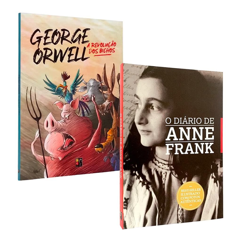 O Diario De Anne Frank + Revolucao Dos Bichos - 2 Livros