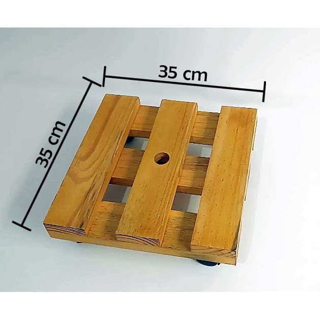 Suporte Para Vasos De Plantas Com Rodinhas 35x35  Cm