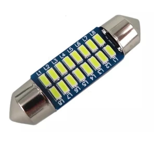 Lâmpada Led Torpedo Branco 39mm 41mm 16Leds Canbus UNIDADE