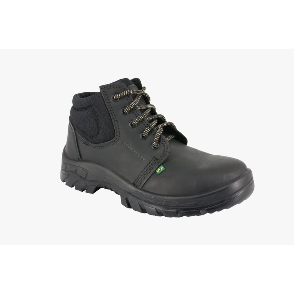 Botina Cadarço Latego Preto Ecosafety Ca 40677