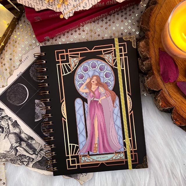 Caderno A5 Artesanal 80 folhas - Afrodite