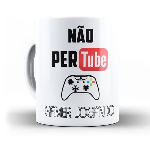 Caneca Gamer Não Pertube Gamer Jogado