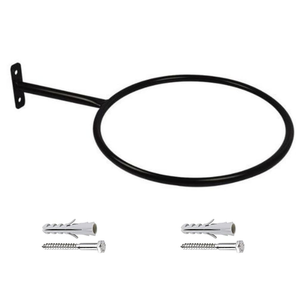 2 Suporte Reforçados de Parede para Bola Suíça Pilates na cor Preto
