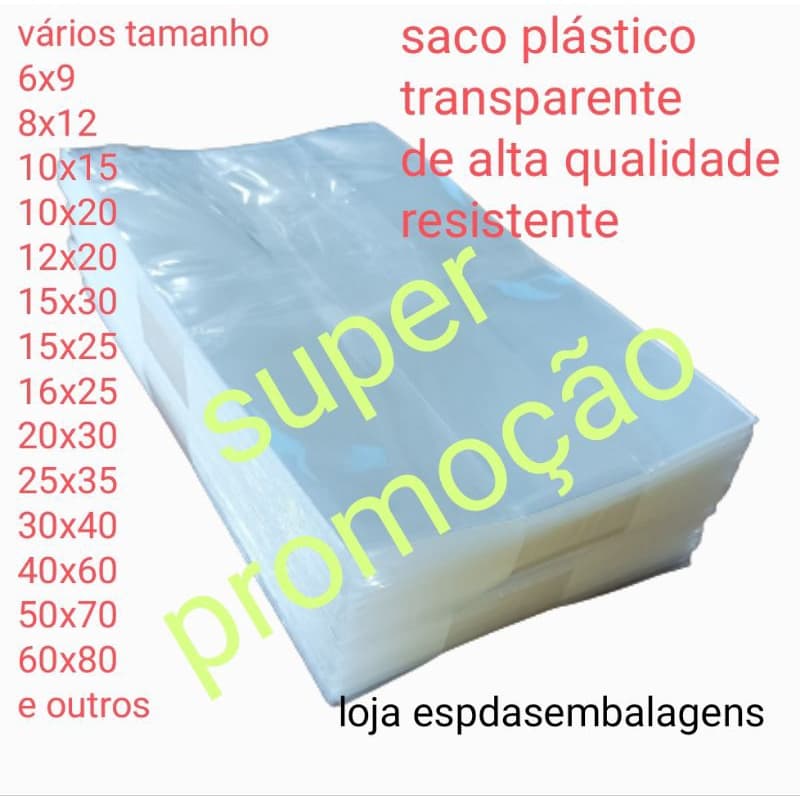 kit  saquinho tipo celofane várias medidas saco plástico transparente