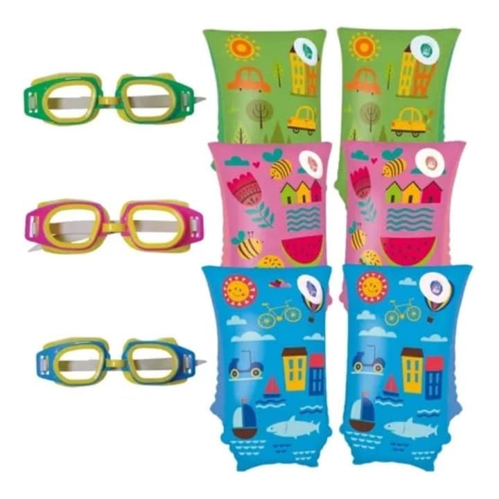 Boia de braço 50kg +oculos de natacao mor