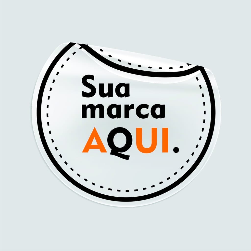 500 Etiquetas Rótulos Adesivos Transparente Personalizado com sua Logo Empresas Lojas 4x4cm