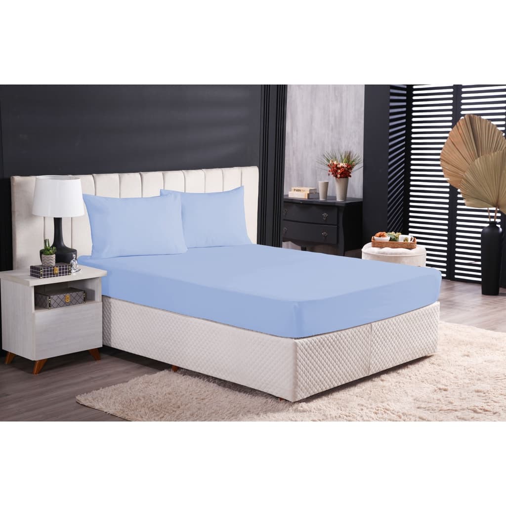Jogo de Lençol CASAL 3 peças Cama Box 100% ALGODÃO PERCAL 200 Fios