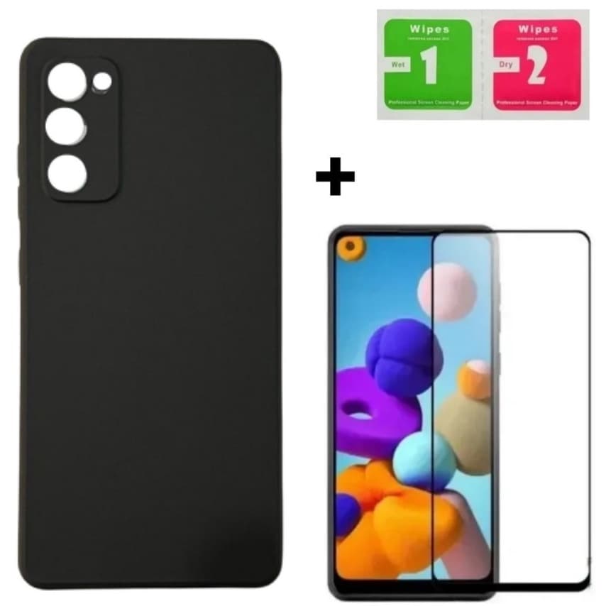 Case Silicone Aveludada + Película 3D Para Samsung S20 FE Capa em Diversas Cores S20FE