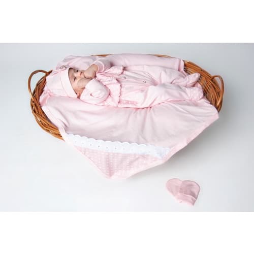 Saída De Maternidade Bebê Menina Princesa - Rosa 4 Peças