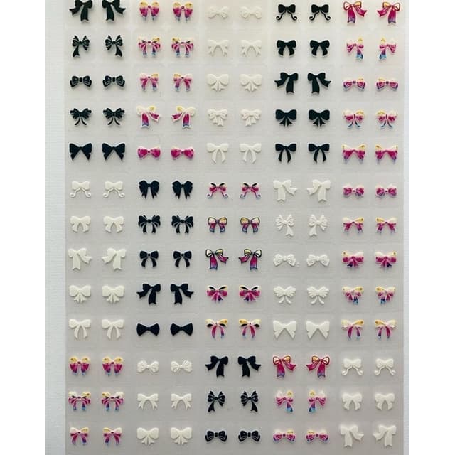 Cartelão De Películas  Para Unhas Com 150 Películas Mod Laços